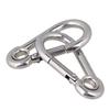 No. Gancho de resorte de 5 anillos hebilla de hierro galvanizado hebilla de seguridad hebilla de resorte hebilla para perro hebilla de seguridad mosquetón de montañismo con forma de pera de carbono