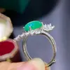 Venta Directa de Fábrica Anillo Pendientes de Plata S925 Batata Pequeña Ópalo Verde Popular Regalo para Novia Regalo para Mejor Amiga Nuevo Modelo Mujeres Fábrica