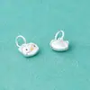 Prata Esterlina S925 Resina Brilhante Desenho Animado Gatinho Gato Pingente Fofo Hello Kitty Charme Pulseira DIY Acessório de Prata