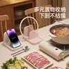 Estante para tapas de ollas de cocina FaSoLa, escurridor de encimera, almacenamiento de ollas, soporte para espátulas, cucharas de sopa, palillos, estante de almacenamiento multifuncional para tablas de cortar