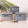 Bolsa de lavado portátil de moda con diseño de flores antiguas, bolsa de cosméticos de gran capacidad, bolsa de viaje impermeable de cuero PU, bolsa de almacenamiento de cosméticos
