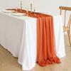 Hermoso Caminero de Mesa Transparente, Cortina Transparente, Cortina de Voile, Transparente Bali para Boda, Fiesta de Cumpleaños, Decoración de Eventos, Mantel de Mesa de Gasa Crepé