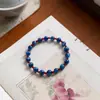 Novo Novo Estilo Chinês Contas Azuis Imitação Cianita Natural Colar de Contas Pulseira de Cristal de Alto Padrão Estilo Chinês para Mulheres