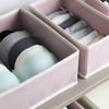 Barril de Almacenamiento de Ropa Interior No Tejido Estilo Japonés Caja de Almacenamiento de Calcetines y Brasieres Artefacto Armario a Prueba de Polvo Plegable Caja de Ajuste