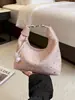 Bolsa de Mão Estilo Coreano Moda Simples Temperamento 2026 Verão Nova Pequena Nicho Ins Ombro Único Transversal Bolsa Meia-Lua Feminina