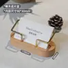 Portatarjetas de Madera de Nogal Exhibidor Amarillo para Tarjetas de Presentación Portatarjetas con Logo Estante Exhibidor de Tarjetas de Presentación