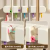Gancho para Mopa Sin Taladro Hogareño Almacenamiento de Baño Soporte para Mopa Montado en Pared Escoba Fuerte Estante para Mopas Sin Rastro