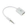 Linha de conversão USB fêmea para barramento de 3,5 mm AUX porta de áudio 3,5 plugue para usb fêmea para conectar leitor de cartão de disco U
