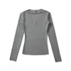 Camiseta Peluciada Preta de Manga Longa com Decote em V para Mulheres no Outono e Inverno, Ajustada ao Corpo e Camada Base Quente, Top Sexy Ajustado que Valoriza a Silhueta