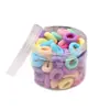 Faixa de Cabelo Pequena Sem Costura Colorida de Doces para Bebês Meninas Anel de Borracha Anel de Mola Colorido Anel