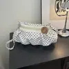 Bolsa Nuvem Plissada de Bolinhas para Mulheres, Nova Bolsa de Ombro Fashion de Alto Valor Estilo Ins, Bolsa Transversal Casual Elegante para Meninas