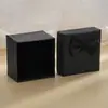 Caja de Almacenamiento con Tapa, Caja de Regalo Cuadrada, Caja de Joyería con Lazo Negro, Caja Portátil para Joyería, Anillos, Pulseras Lista para Enviar