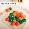 Cuentas Grandes de Acrílico para Ábaco con Agujeros Rectos para Colgantes de Teléfono, Accesorios de Joyería, Ensartado Manual DIY, Cuentas de Color Sólido con Agujero Grande