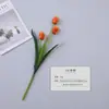 Flor artificial 5 tulipas canteiro de flores arranjo de flores mobília simples para casa floricultura adereços de fotografia de flor de seda macia
