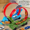 Carro de Ejeção Infantil Dinossauro Tubarão Montagem Livre Carrinho de Trilho Carrinho que Engole Brinquedo de Carro Brinquedo para Menino Presente
