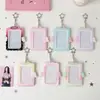 Estilo Girly Hisocute Portatarjetas Rígido de 3 pulgadas para Proteger Tarjetas de Idolos, Tarjetas de Campus, Tarjetas de Autobús, Tarjetas de Identificación y Porta Tarjetas