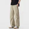 Maple House Roupa Masculina / Calças Casuais Leves de Verão para Exterior, Estilo Americano Tendência Caimento Solto Perna Reta Perna Larga Calças de Trabalho