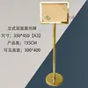 Suporte de Chão Dupla Face em Aço Inoxidável Placa de Água Placa Externa Placa de Exibição A4 Quadro de Avisos A3 Placa de Boas-Vindas Concierge