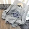 Roupas de Outono 2025 para Meninos de Crianças Pequenas e Médias, Novas Camisetas Básicas de Primavera e Outono, Suéteres, Moletons Largos da Moda, Tops com Letras para Meninos