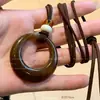 Collar de Resina con Aro Grande de Color Crema para Mujer, Collar Largo de Estilo Étnico Retro, Nuevos Accesorios de Nicho Estilo Chino