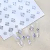 Populares Calcomanías para Uñas de Flor Estampada en Oro, Clásicas Lujosas Calcomanías Decorativas para Uñas de Flores Pequeñas Tridimensionales Doradas y Plateadas