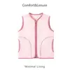 Chaleco de forro polar para niños y niñas, adecuado para primavera y otoño, prenda exterior de forro polar para niños mayores, chaleco con cremallera de bloques de color, a juego para padres e hijos