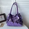 Bolsa de Ombro Única Tendência Personalidade Lantejoulas Grandes Feminina 2026 Nova Casual Grande Capacidade Design de Moda Chique para Sob o Braço