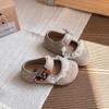 Zapatos Pequeños de Cuero Estilo Francés Ins Primavera y Otoño Nuevos Zapatos de Princesa con Borde de Encaje Estilo K para Niñas Suela Suave Zapatos Beanie