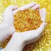 Adorno de Lingote de Cristal Amarillo, Frasco de Cien Bendiciones, Cuenco Tesoro para Sala de Estar, Lingote de Vidrio Atractor de Riqueza y Recolector de Fortuna Decoración Creativa