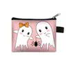 2026 Halloween Fantasma Calabaza Gato Negro Dibujos Animados Pequeño Monedero Portátil Cremallera Bolsa para Monedas Exquisita Mini Cartera