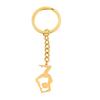 Comércio exterior corte quente titânio aço cinto corrente chaveiro ginástica forma 5 pingente liso acessórios de joias de aço inoxidável