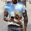 Verão Europeu e Americano Transfronteiriço T-shirt Assassin's Creed 3D Impressão Digital Masculino Street Hip-hop Estilo Camiseta de manga curta