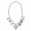 ¡Confesión de Margarita! Conjunto de Pendientes y Collar de Perlas Estilo Coreano Cadena Dulce para Clavícula Joyería de Diseño Único para Mujeres
