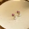 ¡Cae en un dulce sueño! Pendientes de perlas de amor de doble cara, nuevos pendientes únicos de explosión 2024, pendientes dulces de temperamento para mujer