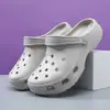 Zapatos con Agujeros para Mujer Verano Nuevo Estilo Ropa Exterior Suela Gruesa Resistentes al Desgaste Sandalias Exteriores EVA Playa Antideslizantes Pareja Pantuflas de Punta Cerrada
