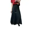 Saia maxi de malha plissada, cintura alta, modeladora, para mulheres, novo estilo coreano outono/inverno 2026, saia evasê solta e versátil