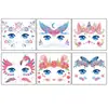 Pegatina Facial de Máscara de Animal Nuevo Transfronteriza para Performance del Día del Niño Conejo de Dibujos Animados Mariposa Pegatina Facial de Maquillaje