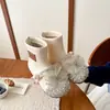 Botas de Moda para Niñas Estilo Martin Otoño Invierno Nuevas Botines Cortos para Niños Lazo de Pedrería Brillante Estilo Princesa Bebé Botas de Algodón