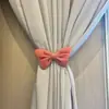 Amarrilhos de Cortina de Pelúcia com Laço para Corações de Meninas, Decoração de Quarto Infantil, Cordões Elásticos, Cortinas Fofas de Desenho Animado