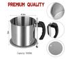 Juego de Olla para Verter para Hacer Velas 1000ML Mango Ondulado Boca Ancha Olla para Derretir Cera Doble Boca Olla para Horno