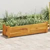 Bancal de jardín elevado marrón para flores y plantas, macetero de madera para uso en exteriores e interiores