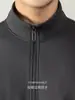 Cárdigan de Algodón Pesado de Tacto Suave 400g, Amigable con la Piel, Cuello Alto para Hombre, Chaqueta Deportiva Casual de Alta Gama con Cremallera para Otoño e Invierno 2026