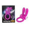 Anillo vibrador de conejo erótico para adultos para parejas, anillo de control de eyaculación con lamido de lengua, estimulador clitoriano de cristal, funda para pene