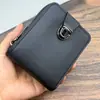 Nueva cartera corta para hombre transfronteriza, bestseller de Amazon, cierre de broche vintage, gran capacidad, ranuras para múltiples tarjetas, cartera con cremallera