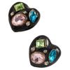 Brincos de amor franceses estilo coreano liga gota de óleo incrustada com diamante de vidro colorido temperamento fashion brincos de festa lote transfronteiriço