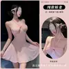 Lingerie sexy para dormir com gola halter e aro, tentação pura e sedutora, conjunto de camisola flirtante qqny
