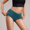 Comercio exterior europeo y americano comercio electrónico transfronterizo fabricantes ropa interior de mujer cómoda transpirable cintura cadera color liso calzoncillos tipo bóxer mujer
