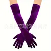 Accesorios para Mujer de los Años 1920 Spandex Satén Flocado Guantes de Charol Accesorios de Disfraz para Fiesta de Baile Transfronteriza en Stock