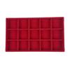 Bandeja pequeña de terciopelo rojo multiespecificación, caja organizadora de joyas con cajón, collar y anillo, bandeja divisoria para tocador
