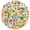 Compra Direta Transfronteiriça de 56 Personagens de Animais Cartoon Fofos Estilo Conto de Fadas, Adesivos Decorativos Impermeáveis Infantis, Atacado de Comércio Exterior
